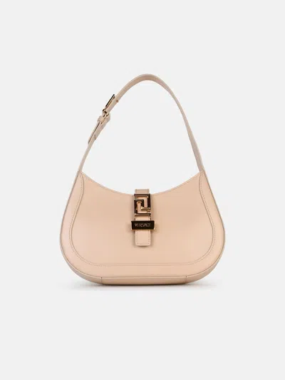 Versace 'hobo Greca' Beige Leather Bag