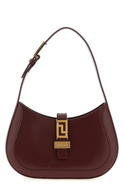 Versace 'hobo Greca Goddess' Small Shoulder Bag In Brown