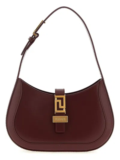 Versace 'hobo Greca Goddess' Small Shoulder Bag In Red