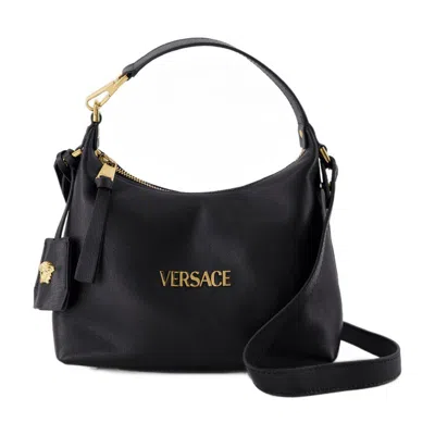 Versace Hobo Shoulder Bag In Black
