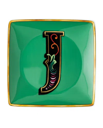 Versace Holiday Alphabet Canape Dish In J