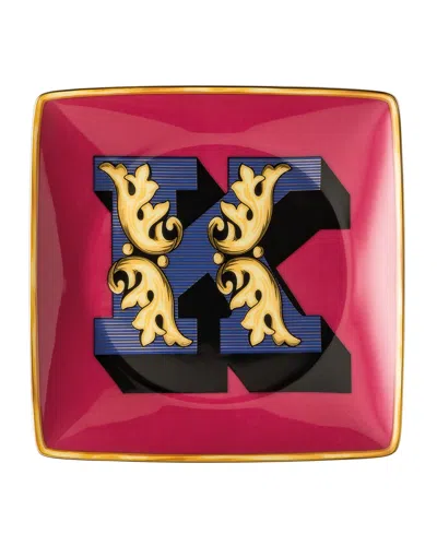Versace Holiday Alphabet Canape Dish In K