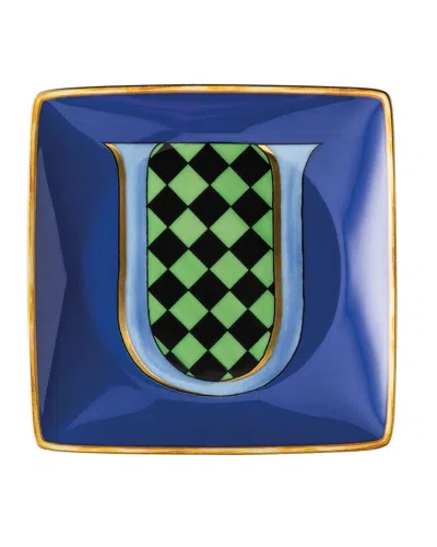 Versace Holiday Alphabet Canape Dish In Multi