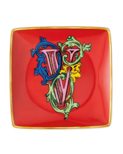 Versace Holiday Alphabet Canape Dish In Multi