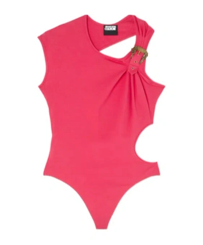 Versace Hollow Jumpsuit In Red