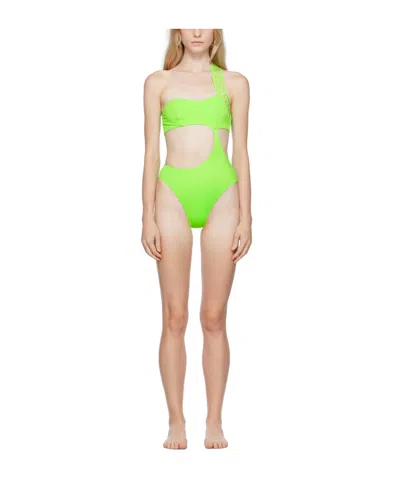 Versace Hollow-out Design Swimsuit In Nude
