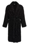 Versace Home 'barocco' Bathrobe In Black