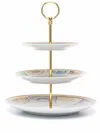 Versace Home Barocco Mosaic Cake Stand In Weiss