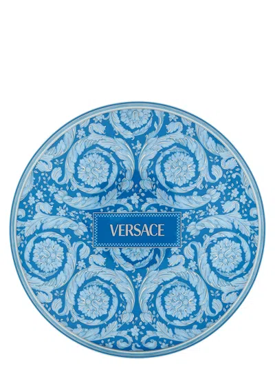 Versace Home Barocco Teal Plates Light Blue