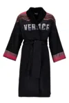 Versace Home 'baroccodile' Bathrobe In Multi