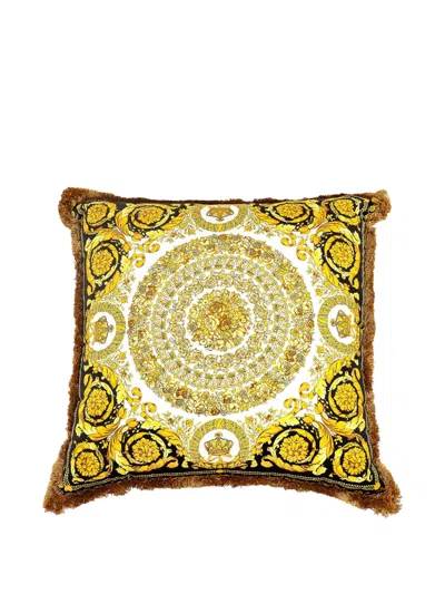 Versace Home Baroque-medusa Cushion (60cm X 60cm) In Yellow
