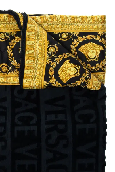Versace Home Bath Towel In Black