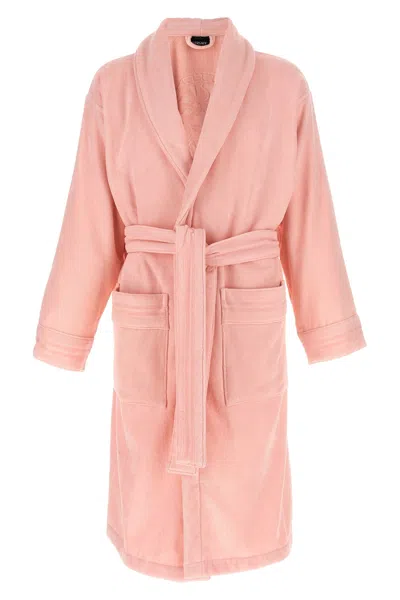 Versace Home Bathrobe 'medusa' In Pink