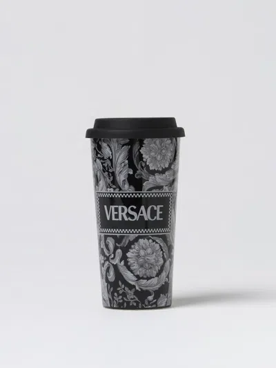 Versace Home 'barocco' Travel Mug In Black