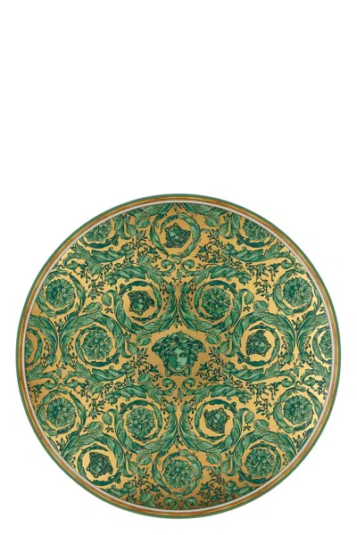 Versace Home Christmas Dish 'medusa Garland' ⌀ 33 Cm In Green