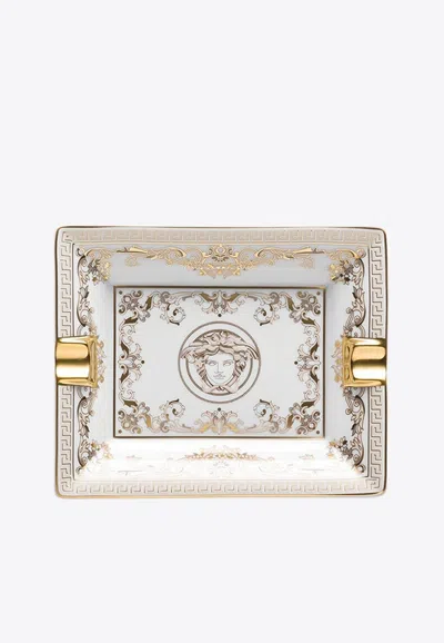 Versace Home Collection Medusa Gala Ashtray In White