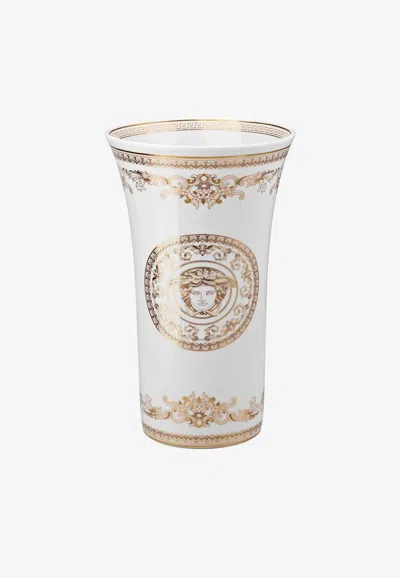 Versace Home Collection Medusa Gala Porcelain Vase In White