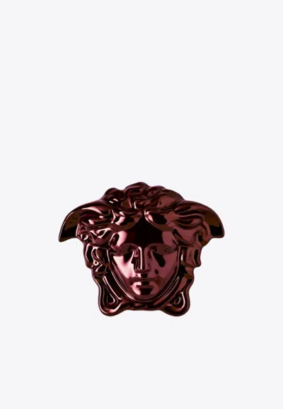 Versace Home Collection Medusa Head Box In Porcelain By Rosenthal In Red