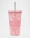 Versace Home Collection Project Barocco Embellished Travel Mug, 16.9 Oz. In Rose