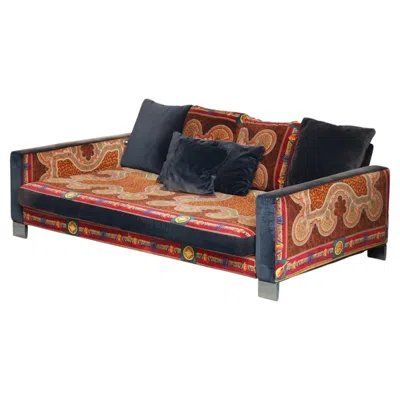 Pre-owned Versace Home Collection Versace 2003 Ilian Rachov Designed Adjustable Sofa Part Of Suite In Black