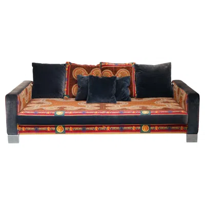 Pre-owned Versace Home Collection Versace Italy 2003 Ilian Rachov Designed Adjustable Sofa Part Of Suite In Black