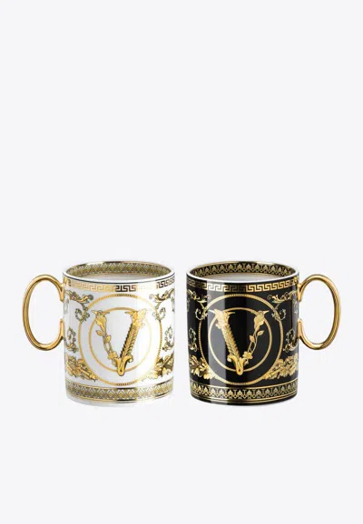 Versace Home Collection Virtus Gala Porcelain Mug Gift Set - Set Of 2 In Multicolor