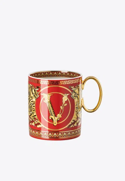 Versace Home Collection Virtus Holiday Mug By Rosenthal In Red