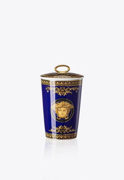 Versace Home Collection Medusa Light Scented Candle In Blue