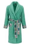Versace Home 'coral Theatre' Bathrobe In Green