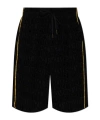 Versace Home Drawstring Elastic Waist Shorts In Black