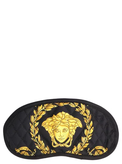 Versace Home Eye Mask & Pouch Bedroom Linen And Nightwear Multicolor In Black