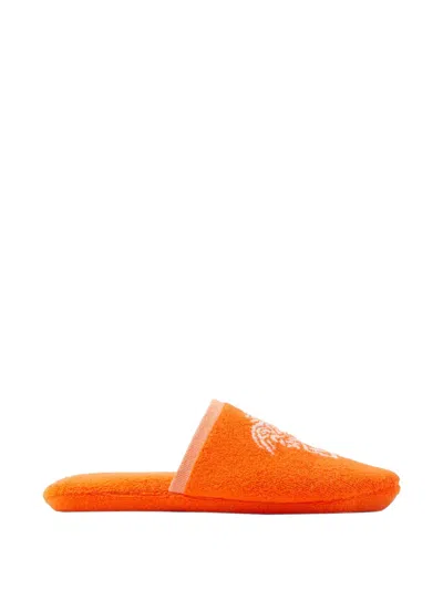Versace Home Graphic Detail Slippers In Orange