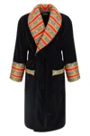 Versace Home 'i ♡ Baroque' Bathrobe In Black