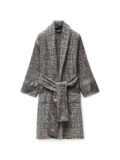 Versace Home I ♡ Baroque Bathrobe In Gray