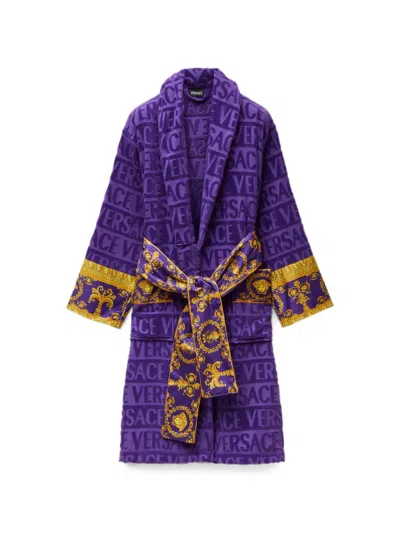Versace Home I ♡ Baroque Dressing Gown In Purple