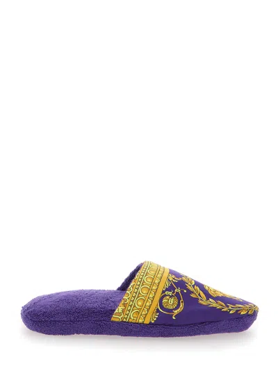 Versace Home I Heart Baroque Slipper In Purple