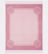 Versace Home Icon Fringed Silk And Cashmere Blanket In Pink
