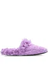 Versace Home Logo Slippers In Purple