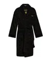 Versace Home Long-sleeved Bathrobe In Black