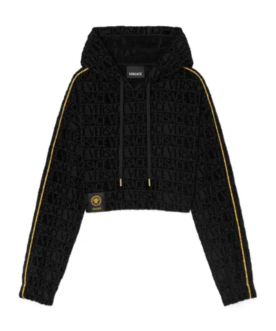 Versace Home Long-sleeved Sweater In Black