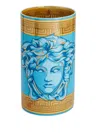 Versace Home Medusa Amplified Coin Vase (29.9cm X 16.6cm) In Blue