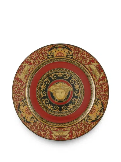 Versace Home Medusa Baroque-border Plate In Multi