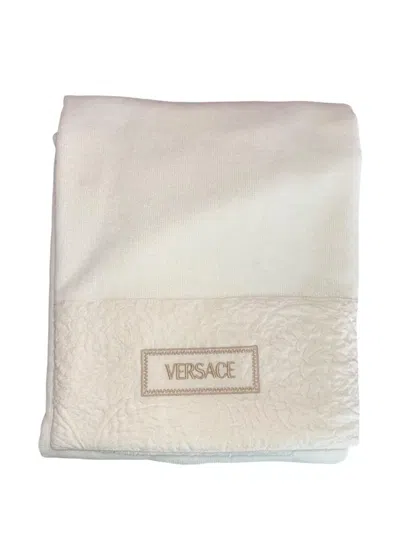 Versace Home Medusa Embellished Towel In Brown
