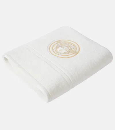 Versace Home Medusa Gala Cotton Terry Bath Mat In White