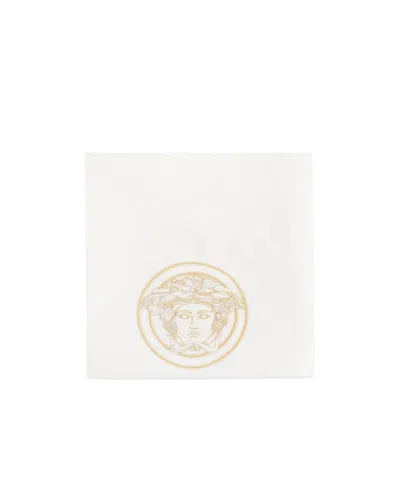 Versace Home Medusa Head Beach Towel In White