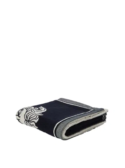Versace Home Medusa Jacquard Cotton Sport Towel In Blue
