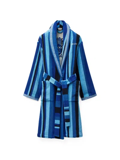 Versace Home Medusa Stripe-pattern Robe In Multi