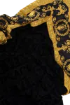 Versace Home Patterned Towel In Black