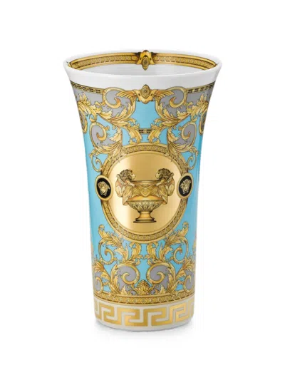 Versace Home Prestige Gala Vase In Blue