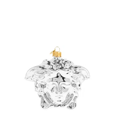 Versace Home Silver Christmas Tree Ball In White